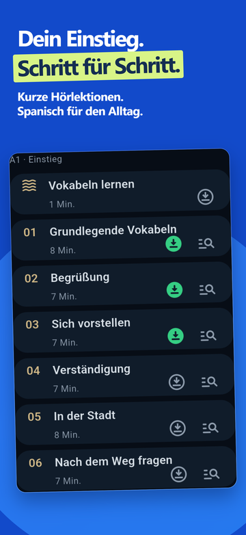 Schritt für Schritt lernen